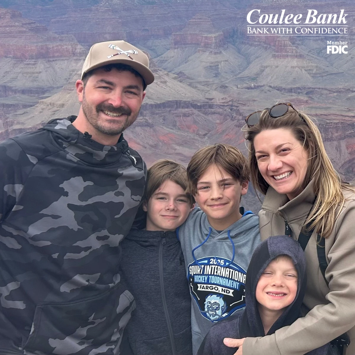Andi and her family at the Grand Canyon