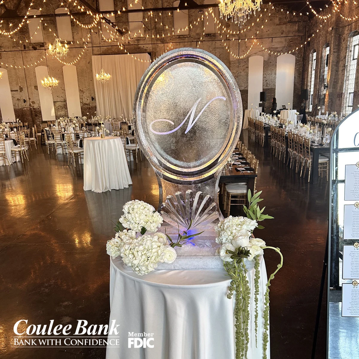 Minnesota Ice Sculpture at a wedding