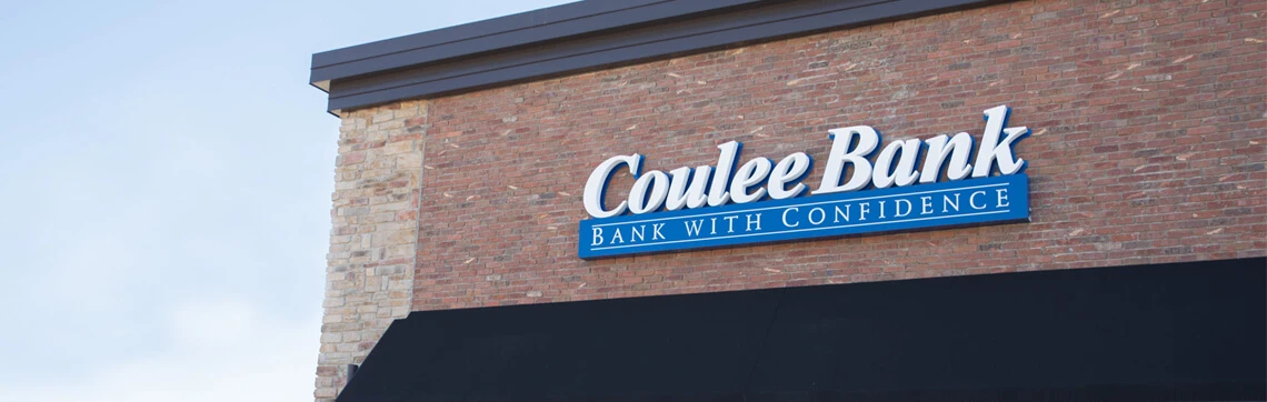 Coulee Bank building sign