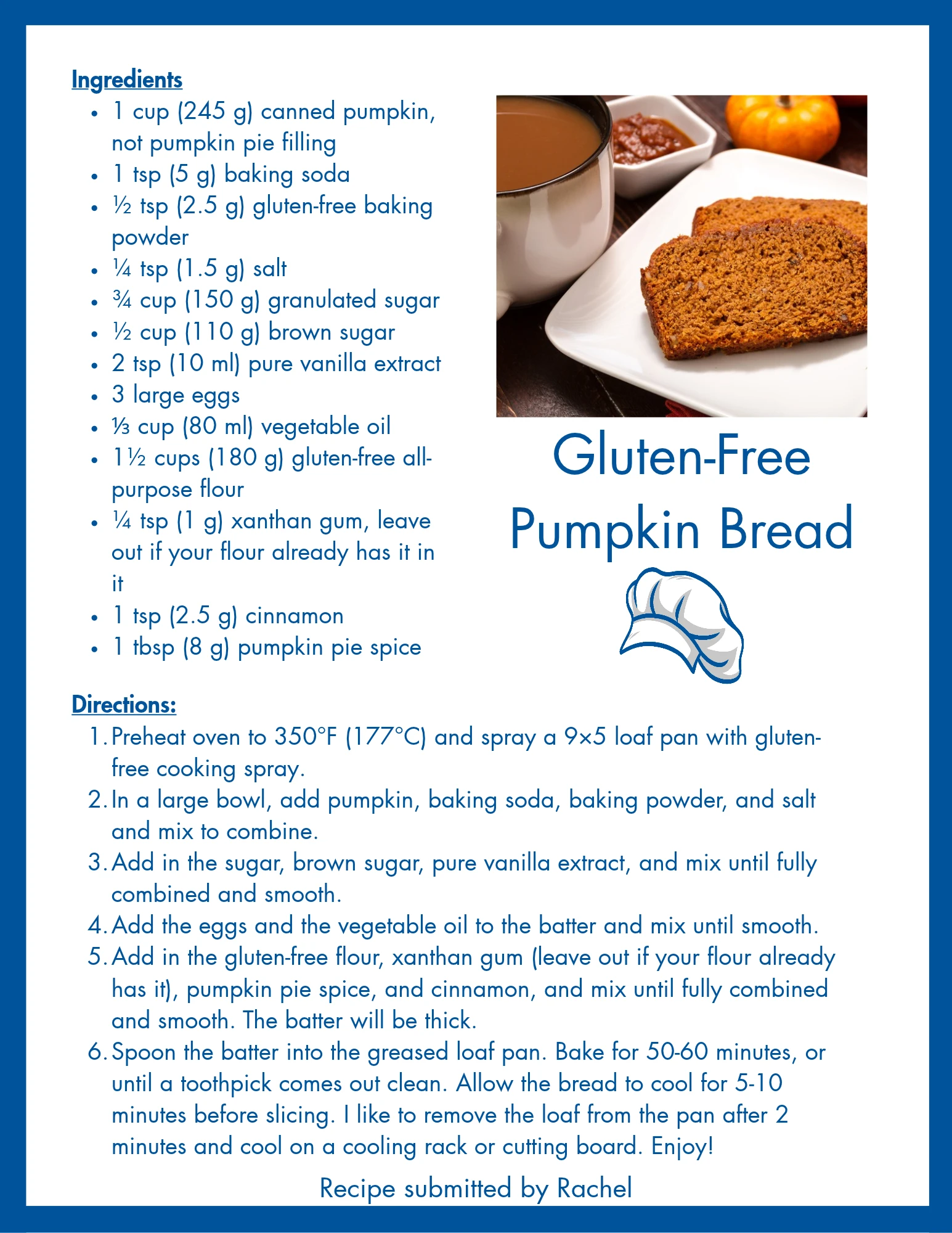 Pumpkin Bread that tastes delicious even though it's gluten free